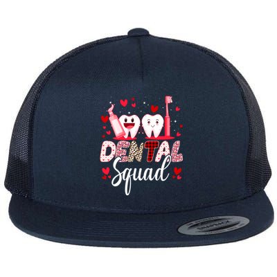 Dental Squad Dental Assistant Dentist Happy Valentine's Day Gift Flat Bill Trucker Hat