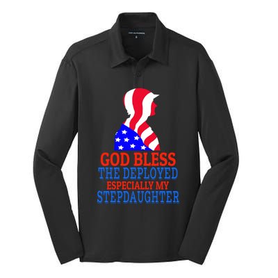 Deployed Stepdaughter Design For Stepdad Or Stepmom Gift Silk Touch Performance Long Sleeve Polo