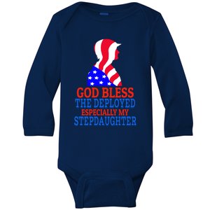 Deployed Stepdaughter Design For Stepdad Or Stepmom Gift Baby Long Sleeve Bodysuit