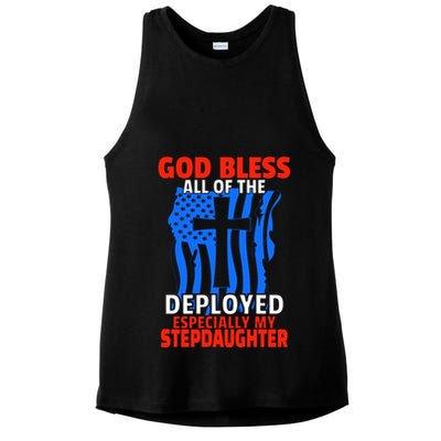 Deployed Stepdaughter Design For Stepmom Or Stepdad Gift Ladies PosiCharge Tri-Blend Wicking Tank
