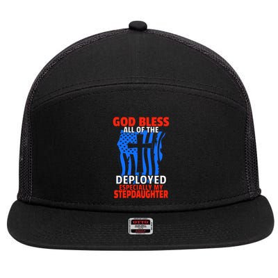 Deployed Stepdaughter Design For Stepmom Or Stepdad Gift 7 Panel Mesh Trucker Snapback Hat