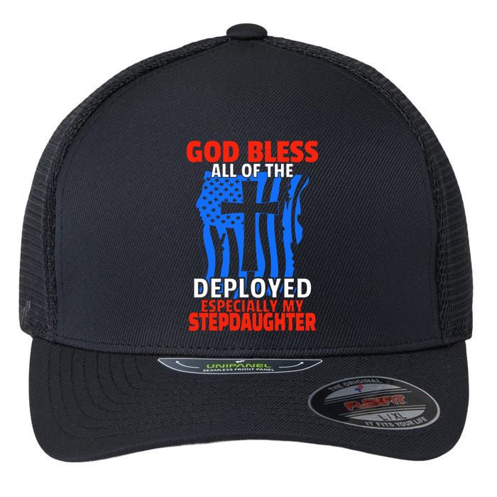Deployed Stepdaughter Design For Stepmom Or Stepdad Gift Flexfit Unipanel Trucker Cap