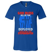 Deployed Stepdaughter Design For Stepmom Or Stepdad Gift V-Neck T-Shirt