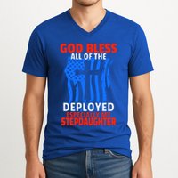 Deployed Stepdaughter Design For Stepmom Or Stepdad Gift V-Neck T-Shirt