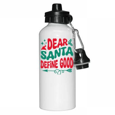 Dear Santa Define Good Matching Christmas Family Aluminum Water Bottle 