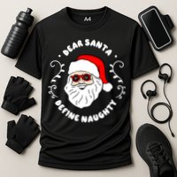 Dear Santa Define Naughty Funny St Nick Claus Christmas Cooling Performance Crew T-Shirt
