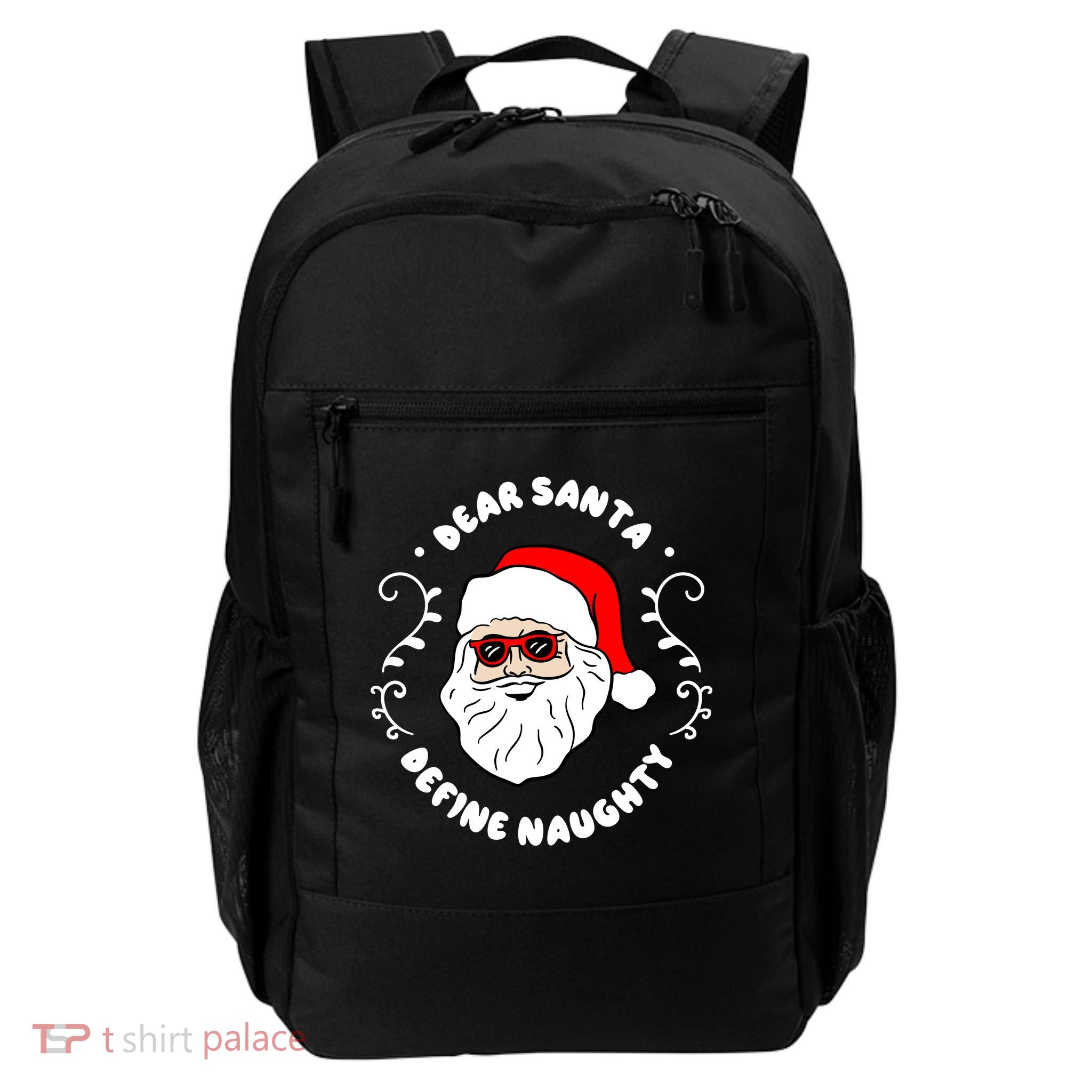 Dear Santa Define Naughty Funny St Nick Claus Christmas Backpack