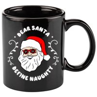 Dear Santa Define Naughty Funny St Nick Claus Christmas 11oz C Handle Ceramic Mug