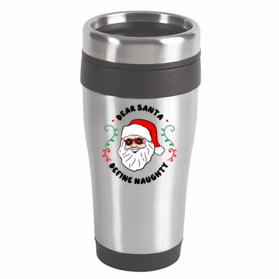 Dear Santa Define Naughty Funny St Nick Claus Christmas 16oz Travel Tumbler
