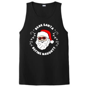 Dear Santa Define Naughty Funny St Nick Claus Christmas PosiCharge Competitor Tank