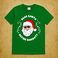Dear Santa Define Naughty Funny St Nick Claus Christmas T-Shirt