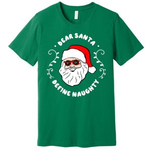 Dear Santa Define Naughty Funny St Nick Claus Christmas Premium T-Shirt