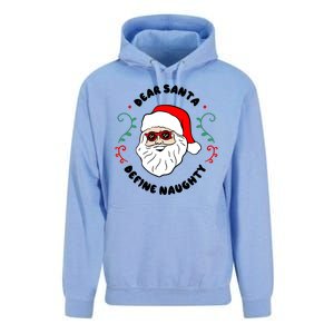 Dear Santa Define Naughty Funny St Nick Claus Christmas Unisex Surf Hoodie