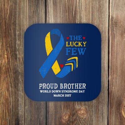 Down Syndrome Day March 21st Ribbon Gift For Proud Brother Coaster