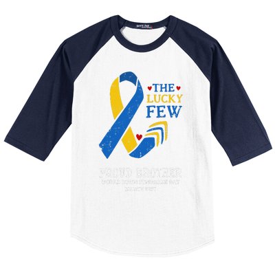 Down Syndrome Day March 21st Ribbon Gift For Proud Brother Baseball Sleeve Shirt