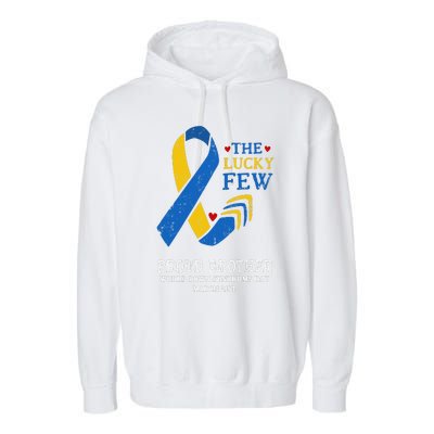 Down Syndrome Day March 21st Ribbon Gift For Proud Brother Garment-Dyed Fleece Hoodie