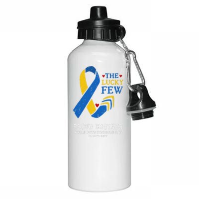 Down Syndrome Day March 21st Ribbon Gift For Proud Brother Aluminum Water Bottle