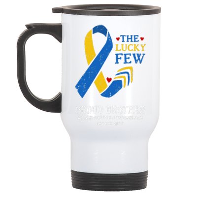 Down Syndrome Day March 21st Ribbon Gift For Proud Brother Stainless Steel Travel Mug