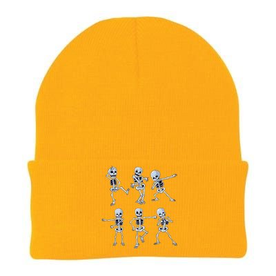 Dancing Skeletons Dabbing Skeleton Dab Halloween Knit Cap Winter Beanie