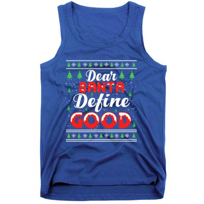 Dear Santa Define Good I Can Explain Funny Christmas Gift Tank Top