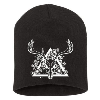 Deer Skull Short Acrylic Beanie