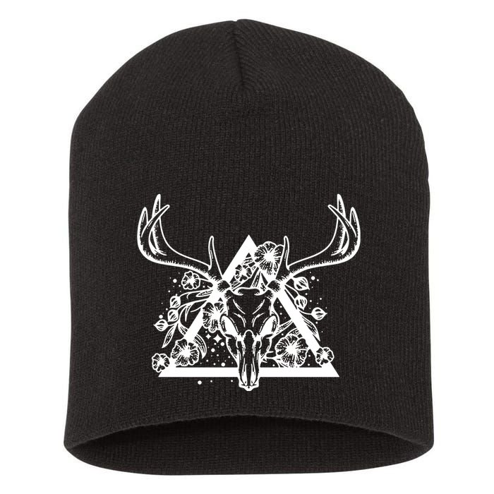 Deer Skull Short Acrylic Beanie