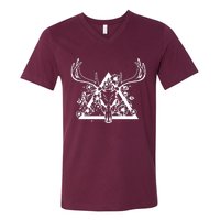 Deer Skull V-Neck T-Shirt