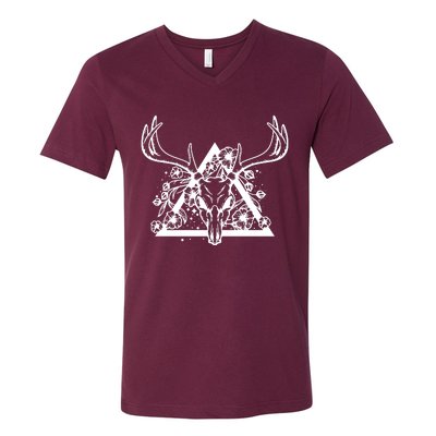 Deer Skull V-Neck T-Shirt