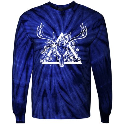 Deer Skull Tie-Dye Long Sleeve Shirt