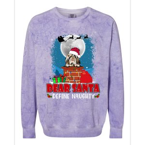 Dear Santa Define Naughty Shih Tzu Dog Funny Christmas Gift Colorblast Crewneck Sweatshirt