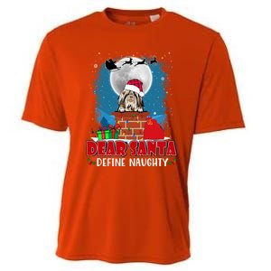 Dear Santa Define Naughty Shih Tzu Dog Funny Christmas Gift Cooling Performance Crew T-Shirt