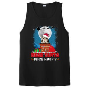 Dear Santa Define Naughty Shih Tzu Dog Funny Christmas Gift PosiCharge Competitor Tank