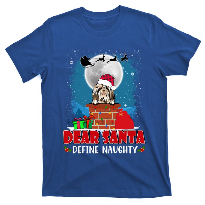 Dear Santa Define Naughty Shih Tzu Dog Funny Christmas Gift T-Shirt