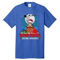 Dear Santa Define Naughty Shih Tzu Dog Funny Christmas Gift Tall T-Shirt