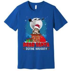 Dear Santa Define Naughty Shih Tzu Dog Funny Christmas Gift Premium T-Shirt