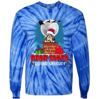 Dear Santa Define Naughty Shih Tzu Dog Funny Christmas Gift Tie-Dye Long Sleeve Shirt