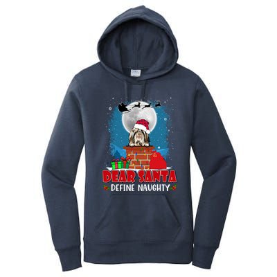 Dear Santa Define Naughty Shih Tzu Dog Funny Christmas Gift Women's Pullover Hoodie