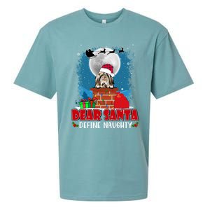 Dear Santa Define Naughty Shih Tzu Dog Funny Christmas Gift Sueded Cloud Jersey T-Shirt