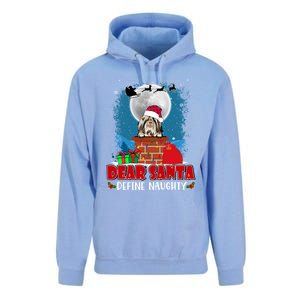 Dear Santa Define Naughty Shih Tzu Dog Funny Christmas Gift Unisex Surf Hoodie