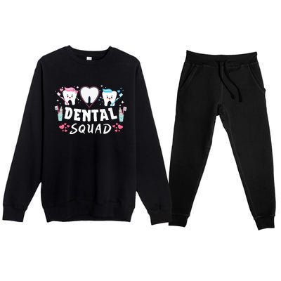 Dental Squad Dental Assistant Happy Valentine's Day Cute Gift Premium Crewneck Sweatsuit Set