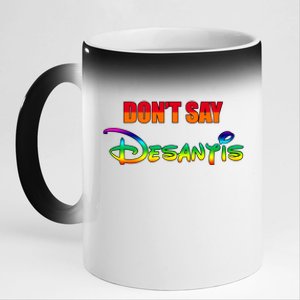 Dont Say Desantis Anti Florida 11oz Black Color Changing Mug