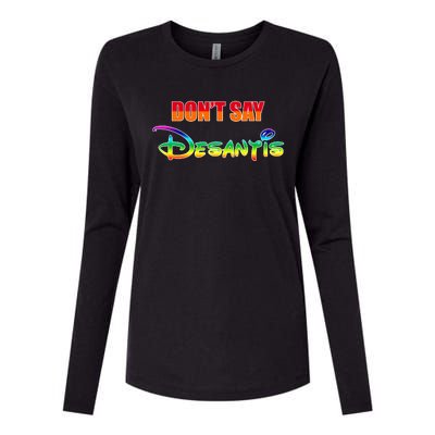 Dont Say Desantis Anti Florida Womens Cotton Relaxed Long Sleeve T-Shirt