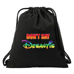 Dont Say Desantis Anti Florida Drawstring Bag