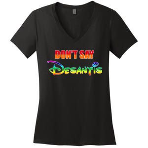 Dont Say Desantis Anti Florida Women's V-Neck T-Shirt