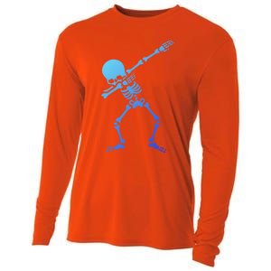 Dabbing Skeleton Dab Funny Halloween Adult Gift Cooling Performance Long Sleeve Crew