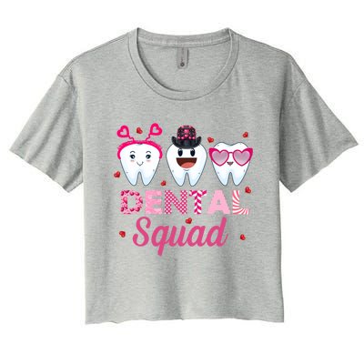 Dental Squad Dental Life Dentist Funny Tooth Valentines Day Cool Gift Women's Crop Top Tee