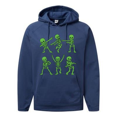 Dancing Skeletons Dance Challenge Girl Boys Kids Halloween Performance Fleece Hoodie