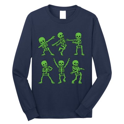 Dancing Skeletons Dance Challenge Girl Boys Kids Halloween Long Sleeve Shirt