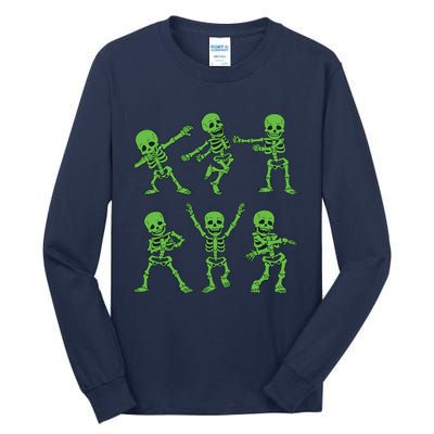 Dancing Skeletons Dance Challenge Girl Boys Kids Halloween Tall Long Sleeve T-Shirt