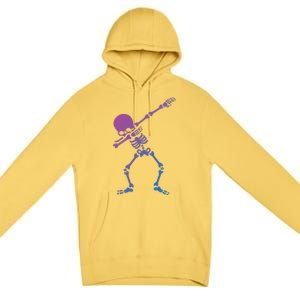 Dabbing Skeleton Dab Funny Halloween Adult Gift Premium Pullover Hoodie